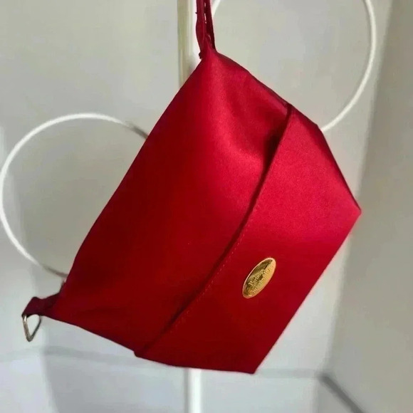 Dior Handbags - DIOR Bag Red satin Modern Shaped Parfums Bag